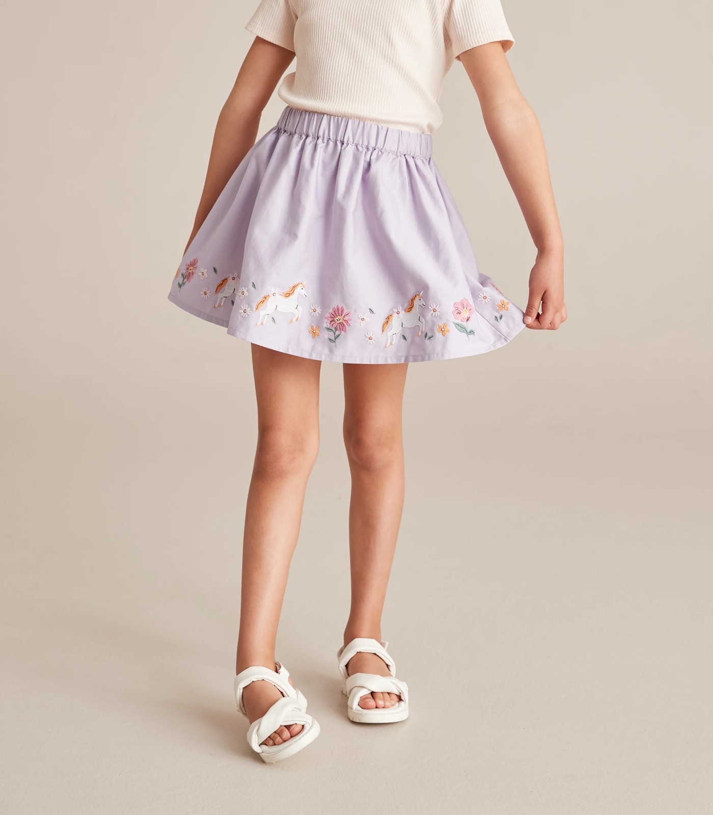 Unicorn 2025 embroidered skirt