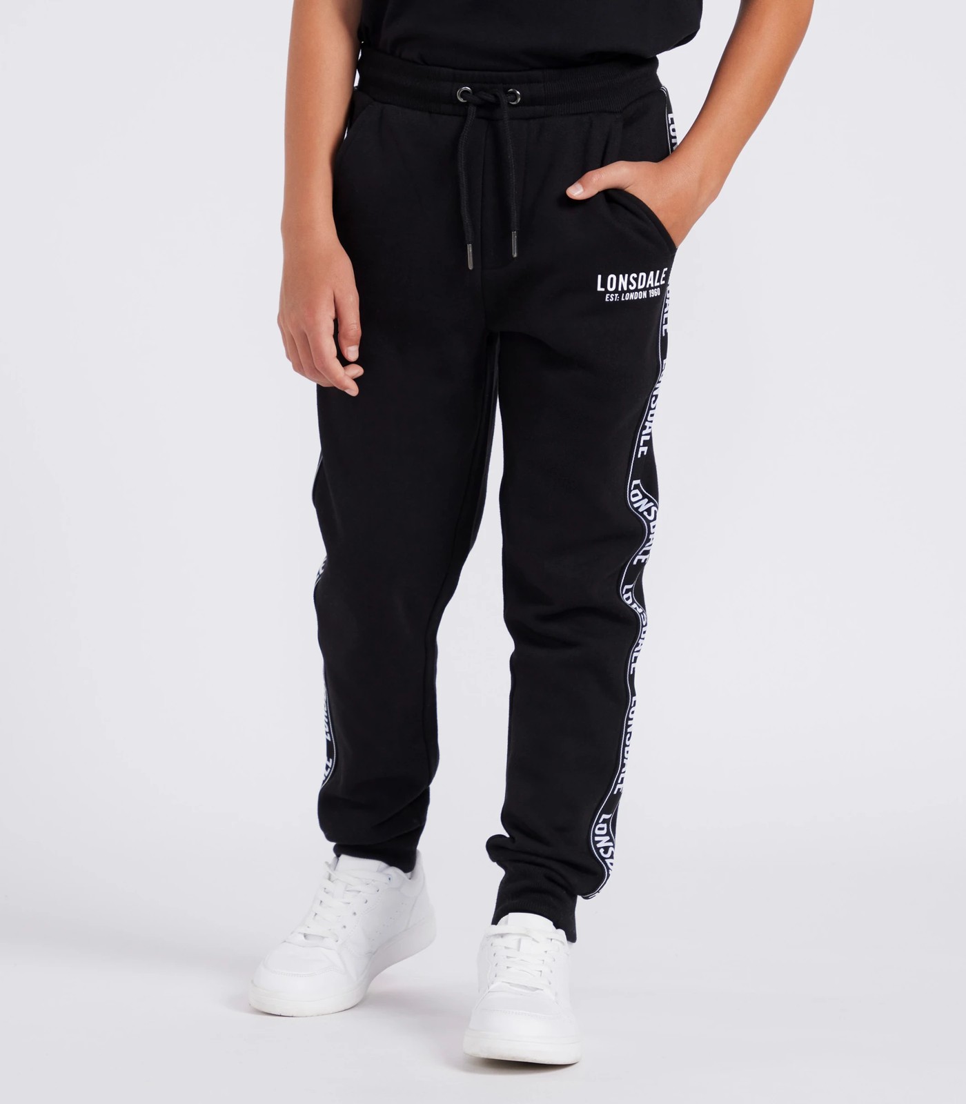 Lonsdale Oversized Fit Track Pants Size XL Unisex in Black