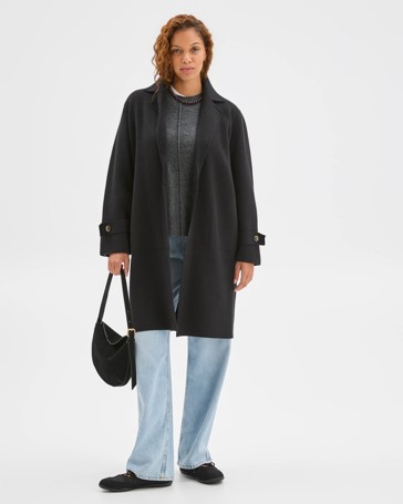 Australian Cotton Blend Knitted Trench Jacket