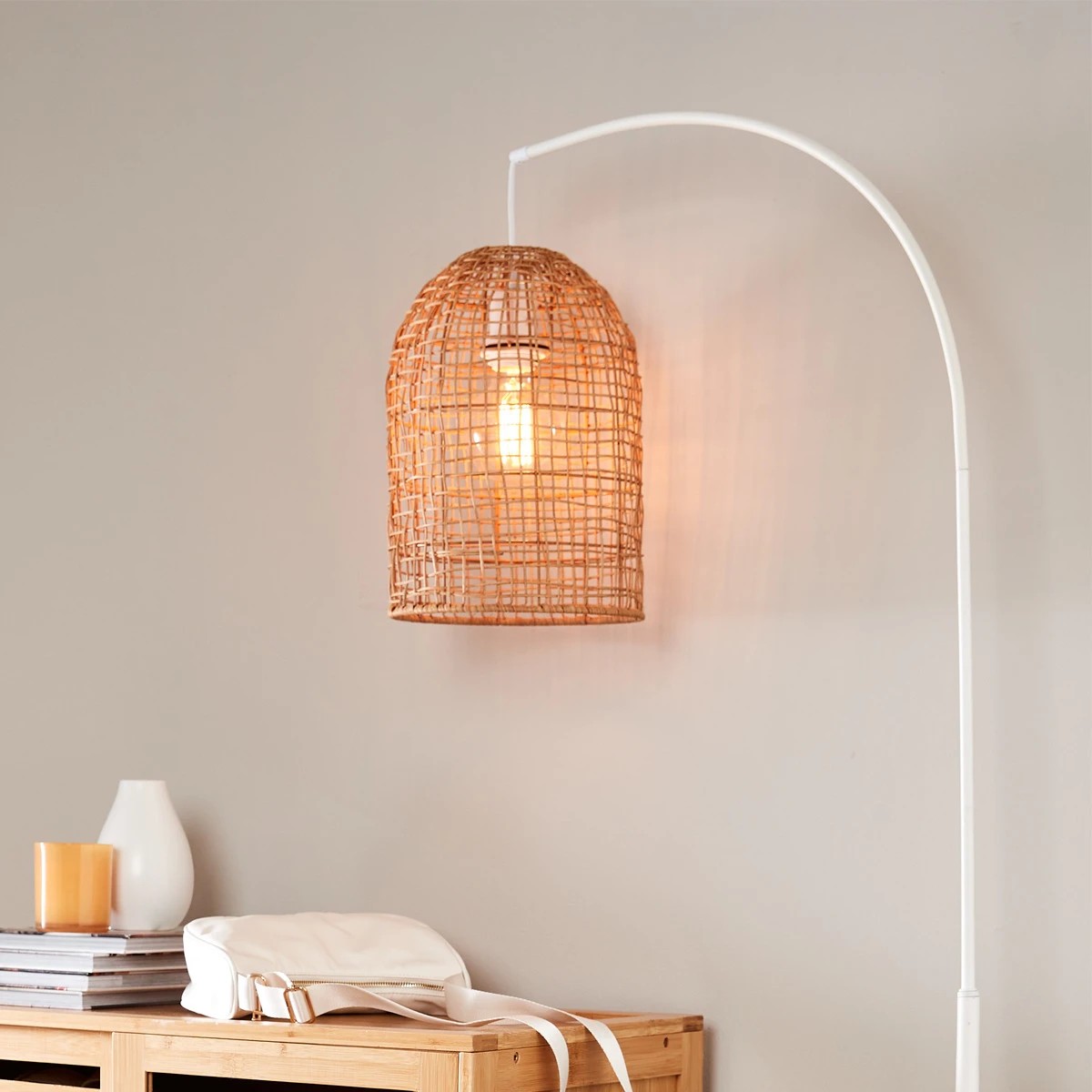 Kmart rattan table store lamp