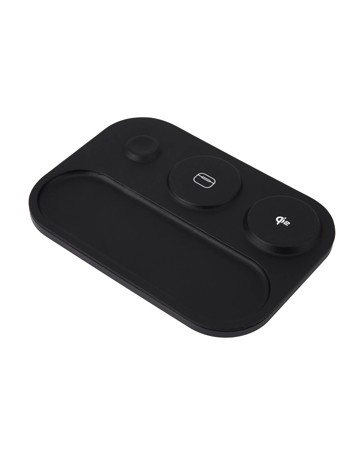 Anko 3-in-1 Wireless Charger Tray - Black
