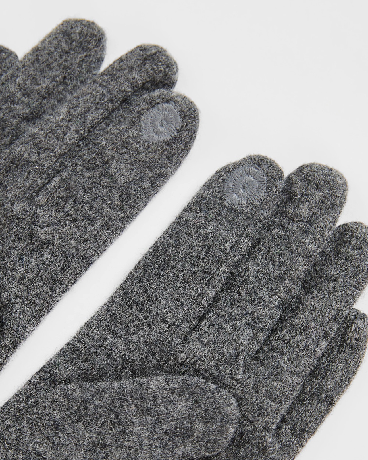 Wool Blend Gloves - Grey Marle 2 of 2