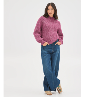 Twist Yarn High Neck Jumper