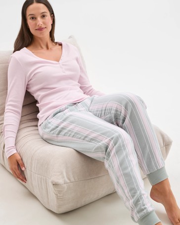 Australian Cotton Flannelette Jogger Sleep Pants