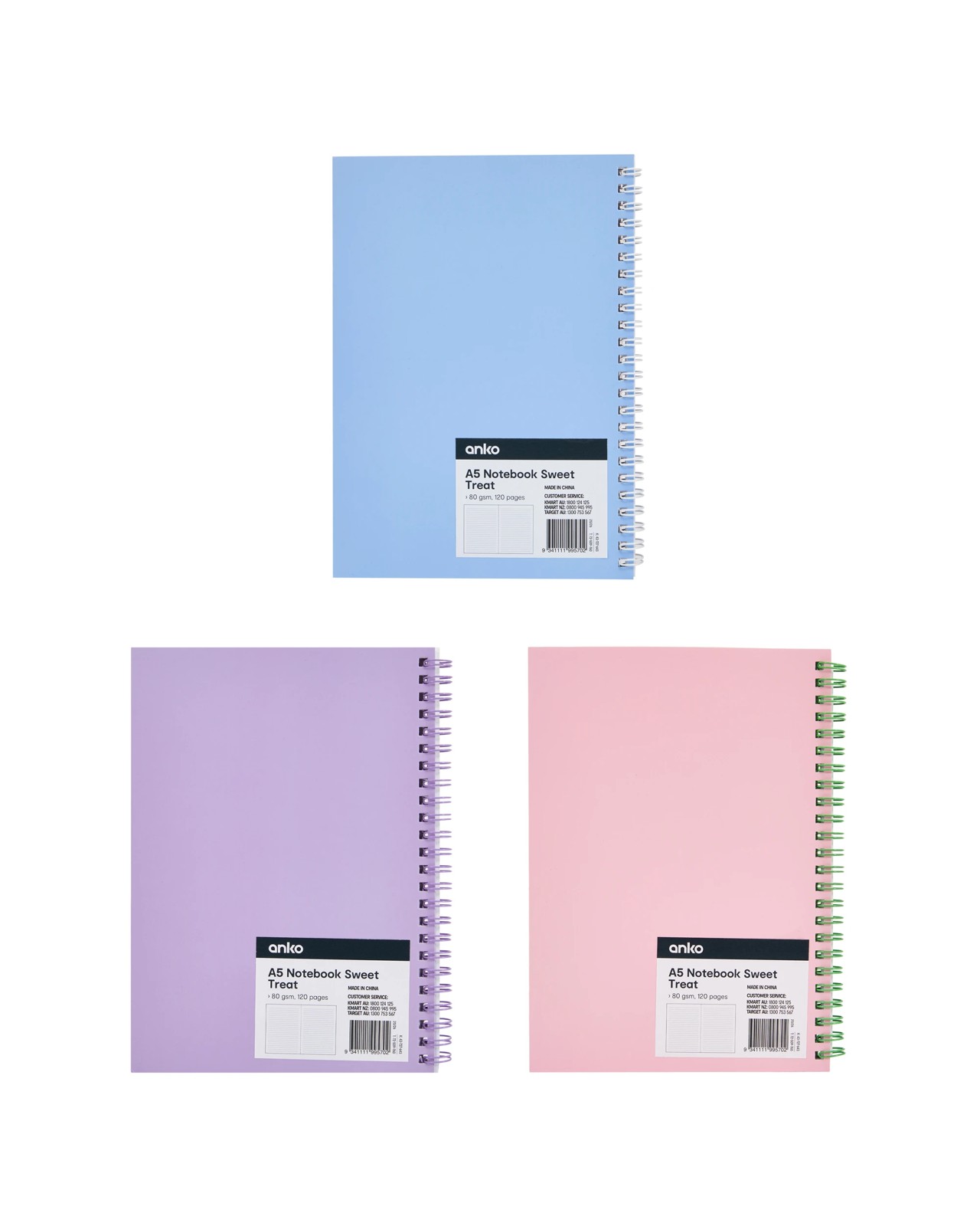 Anko A5 Notebook Sweet Treats 80gsm 120 Pages - Assorted 4 of 4