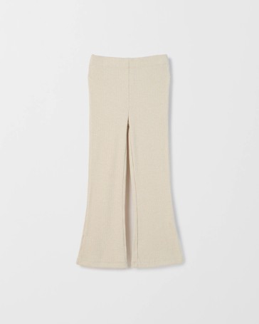 Fashion Rib Knit Flare Leggings