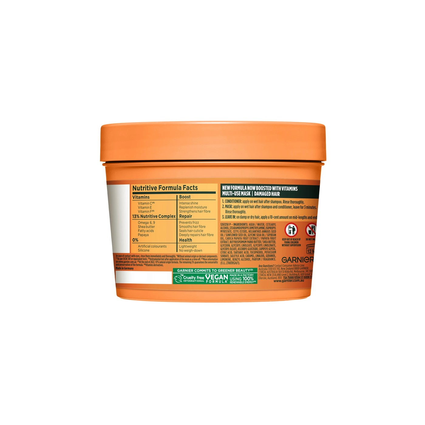 Garnier Fructis Repairing Papaya Hair Food 390ml 2 of 6