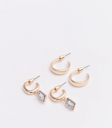 2 Pack Small Gold Hoop Earrings