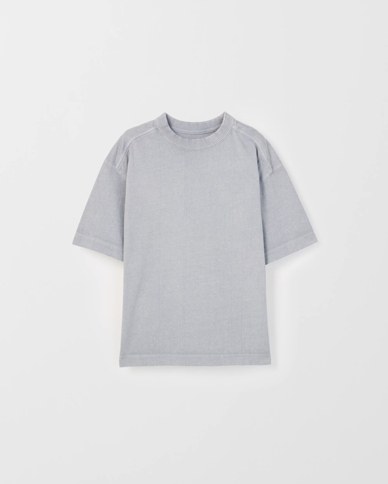 Australian Cotton Oversized Washed T-Shirt - Lilac Grey 5 of 6