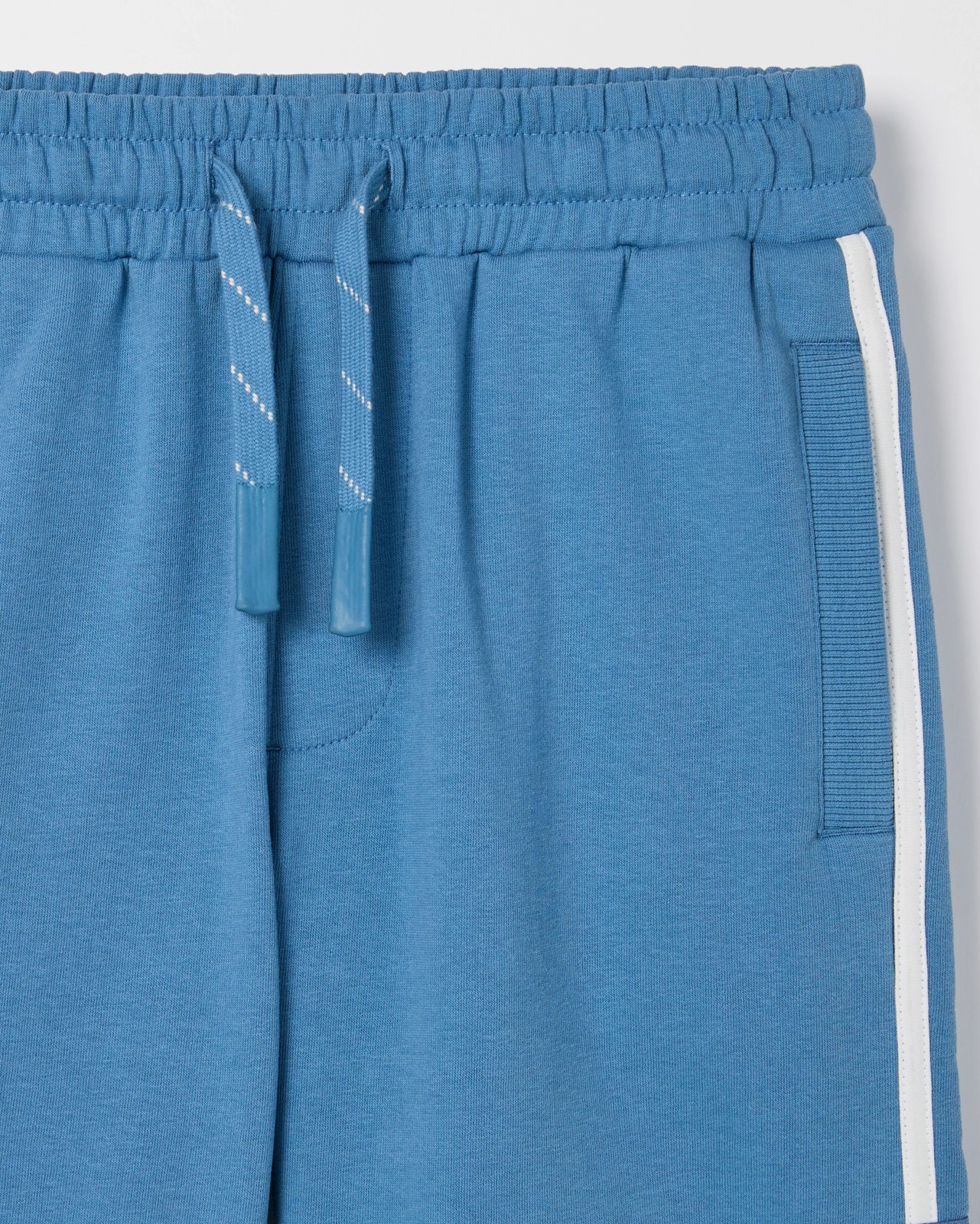 Australian Cotton Blend Fleece Sweat Shorts - Blue 2 of 2