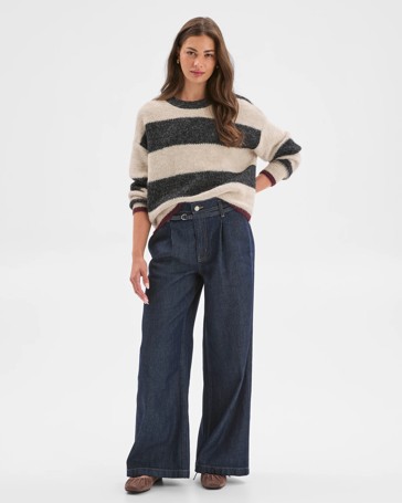 Petites Crew Neck Honeycomb Stitch Jumper