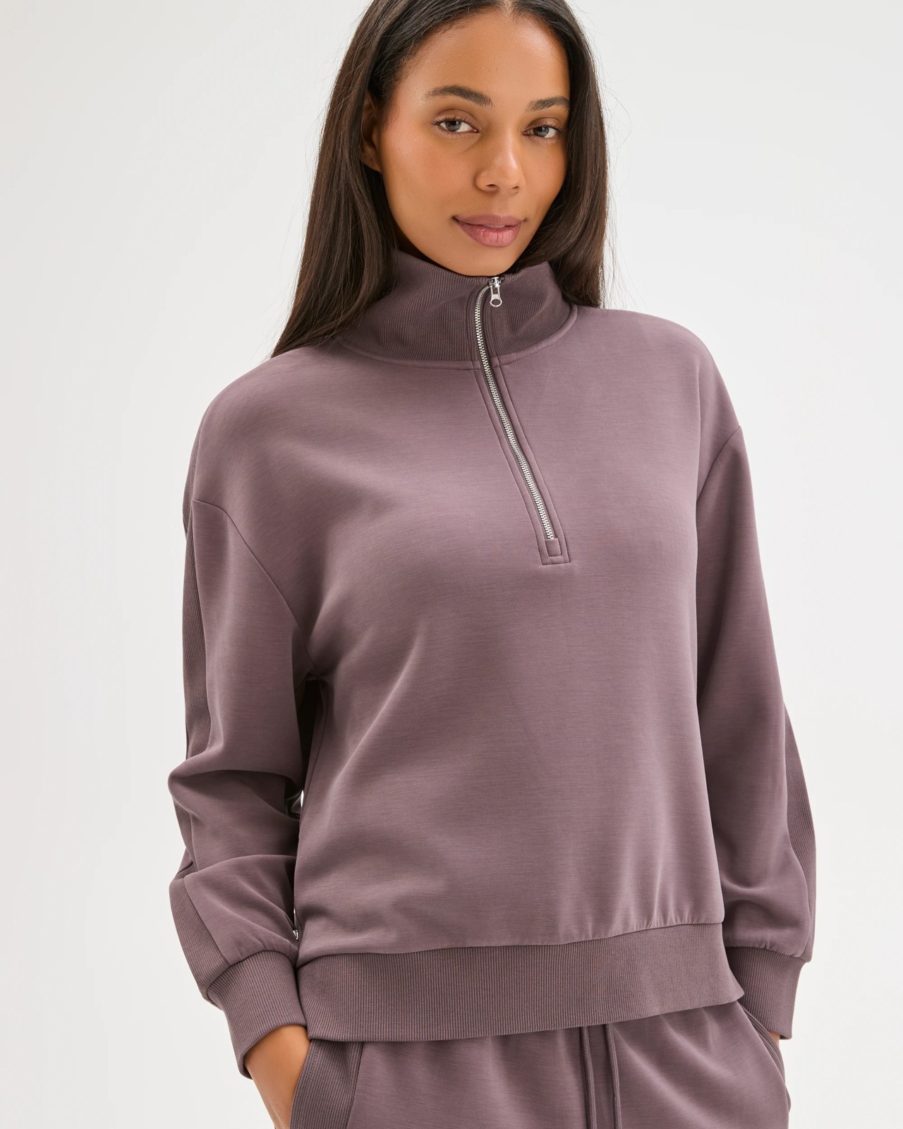 Active Movement 1/4 Zip Jumper - Plum 5 of 5