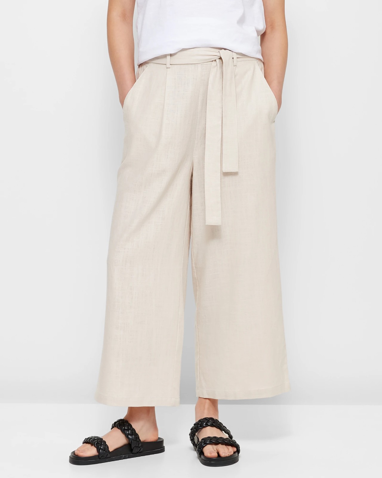 Wide Leg Culotte Pants