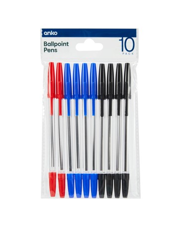 Anko 10 Pack Ballpoint Pens