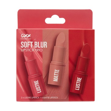 3 Piece Soft Blur Lipstick Trio - OXX Cosmetics
