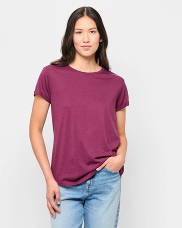 Cotton/Modal Relaxed Crew T-Shirt