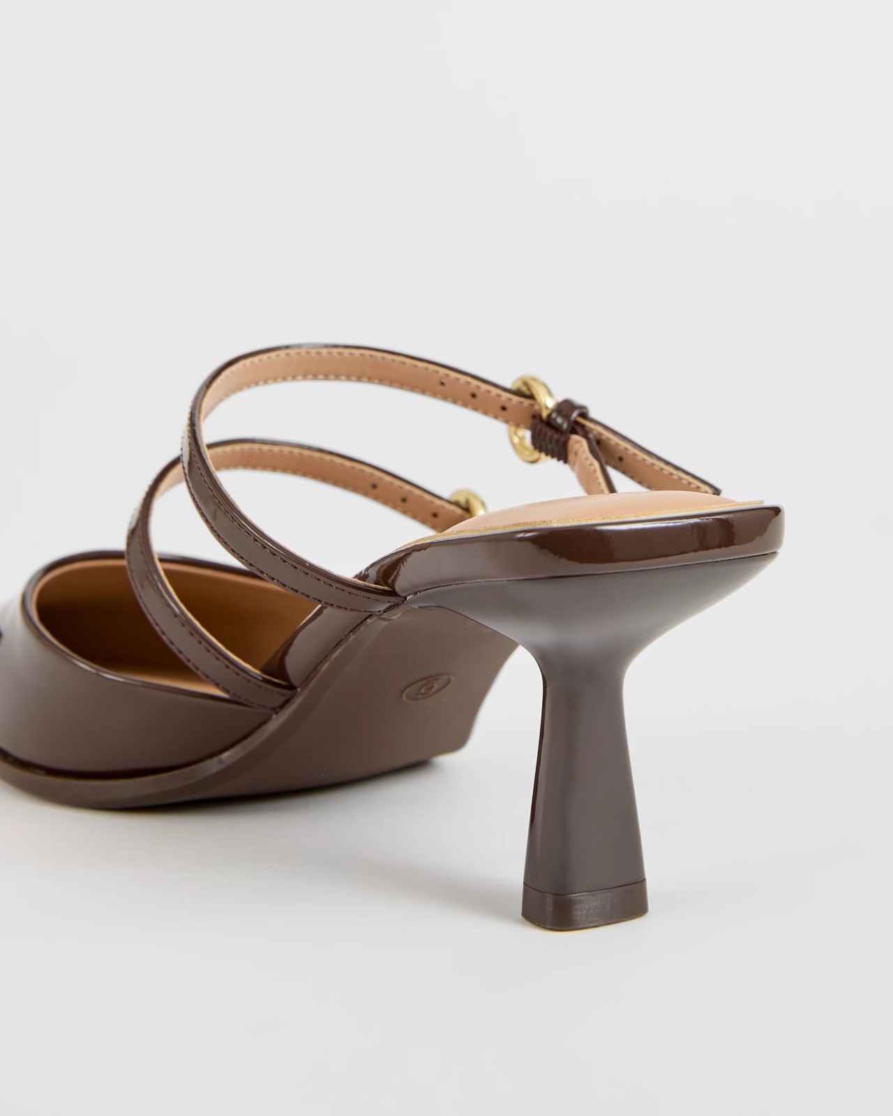 Double Strap High Heel - Nora - Chocolate Patent 3 of 3