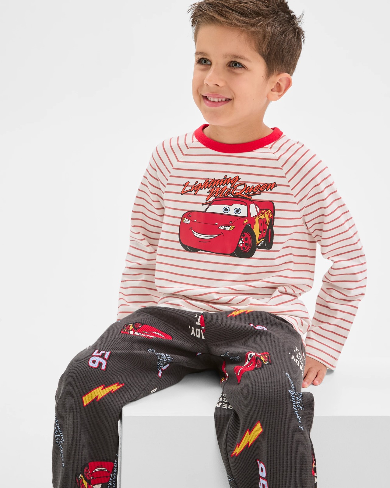 Disney Organic Cotton Younger Boys Jersey/Waffle Pyjama Set 3 of 5