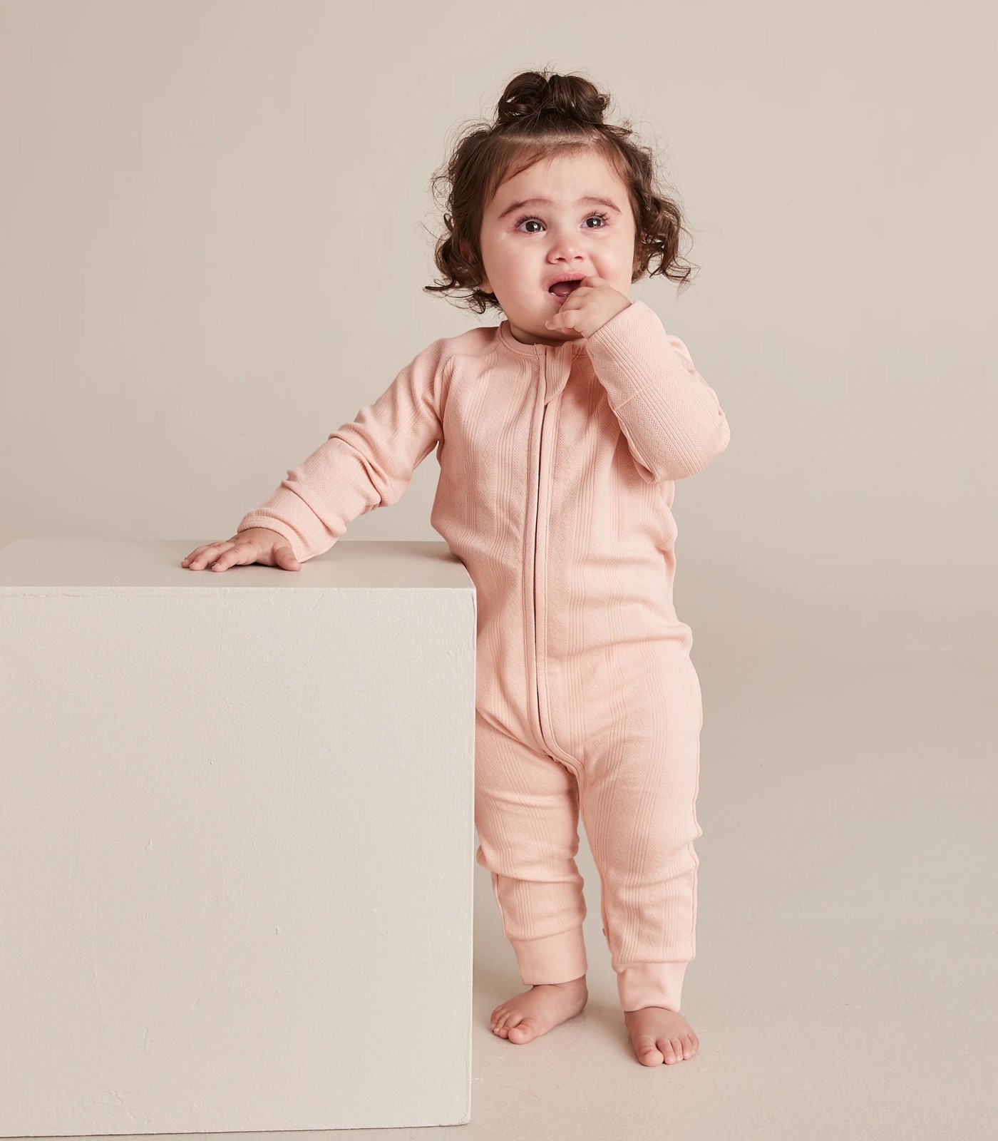 Baby Organic Cotton Pointelle Zip Coverall Target Australia