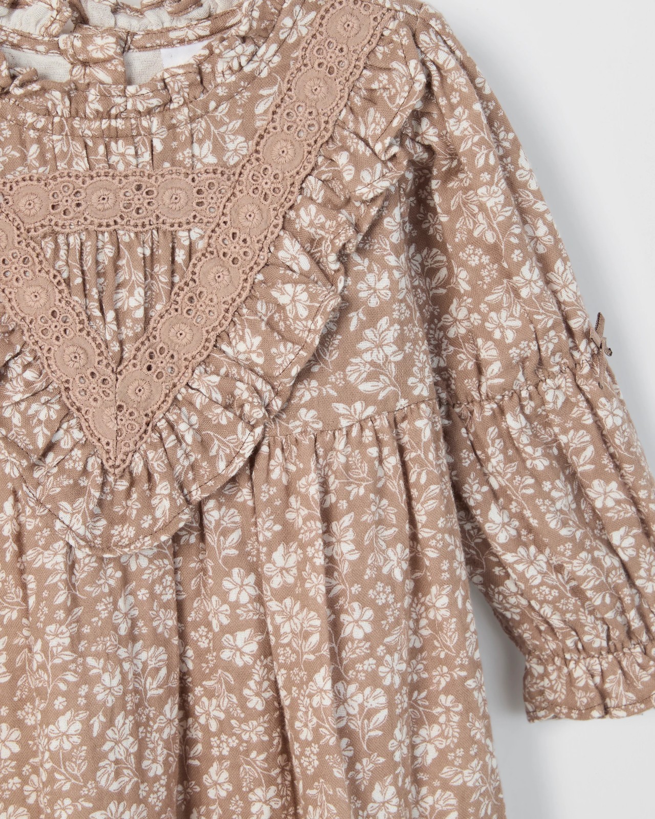 Baby Long Sleeve Woven Peasant Dress 5 of 5