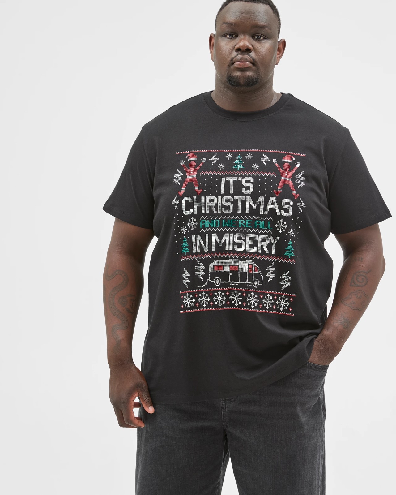 Plus Size Australian Cotton Christmas Print T-Shirt 2 of 6
