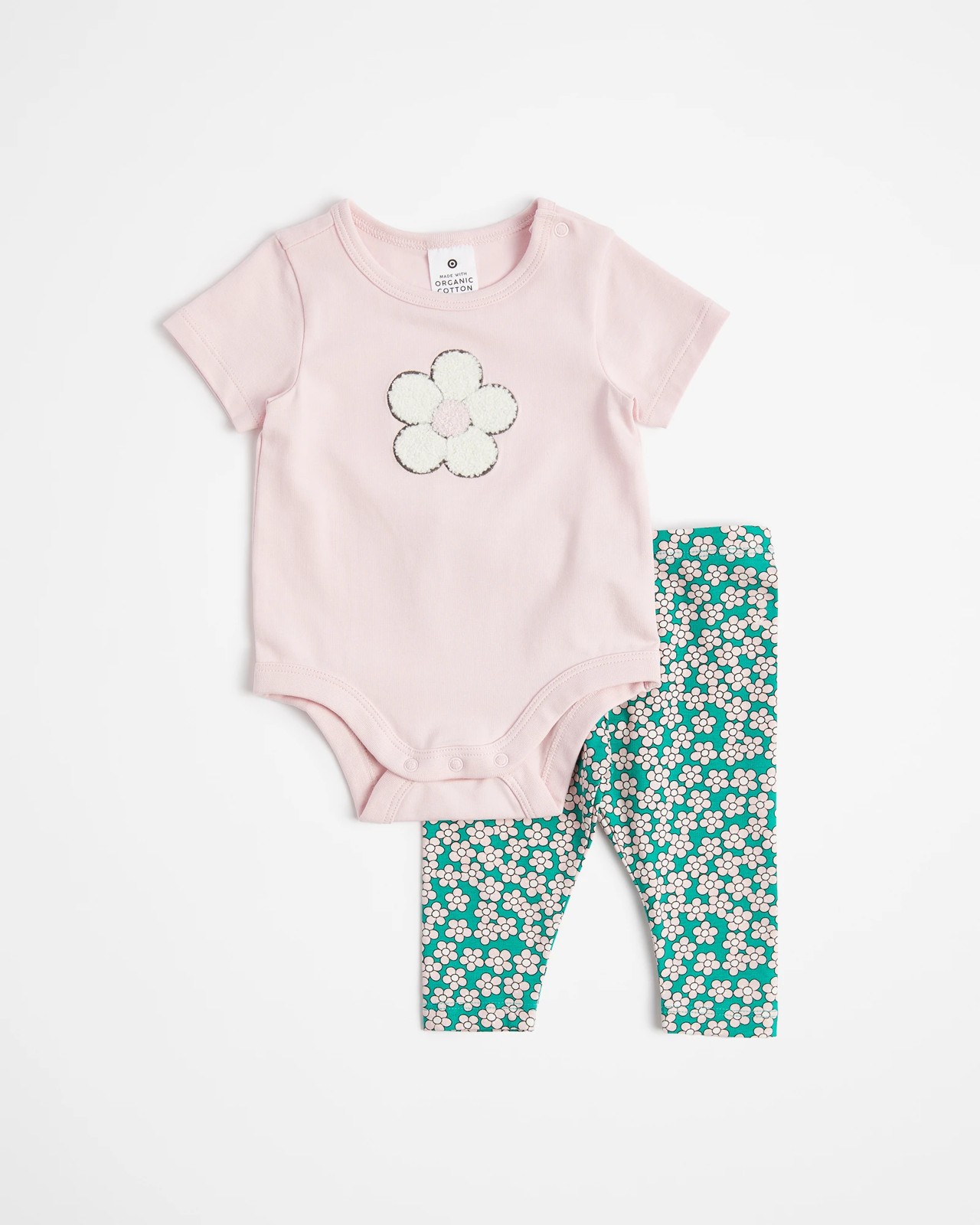 Baby Organic Cotton Bodysuit and Leggings 2 Piece Set