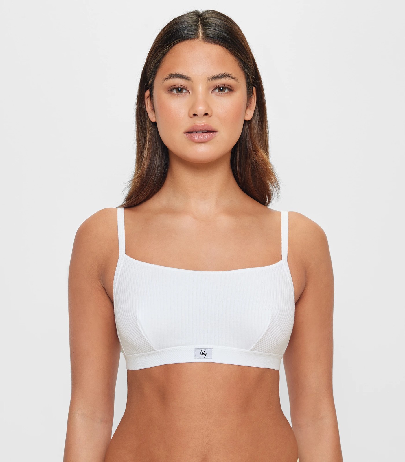 Heritage Rib Wirefree Bandeau Crop Bra - Lily Loves