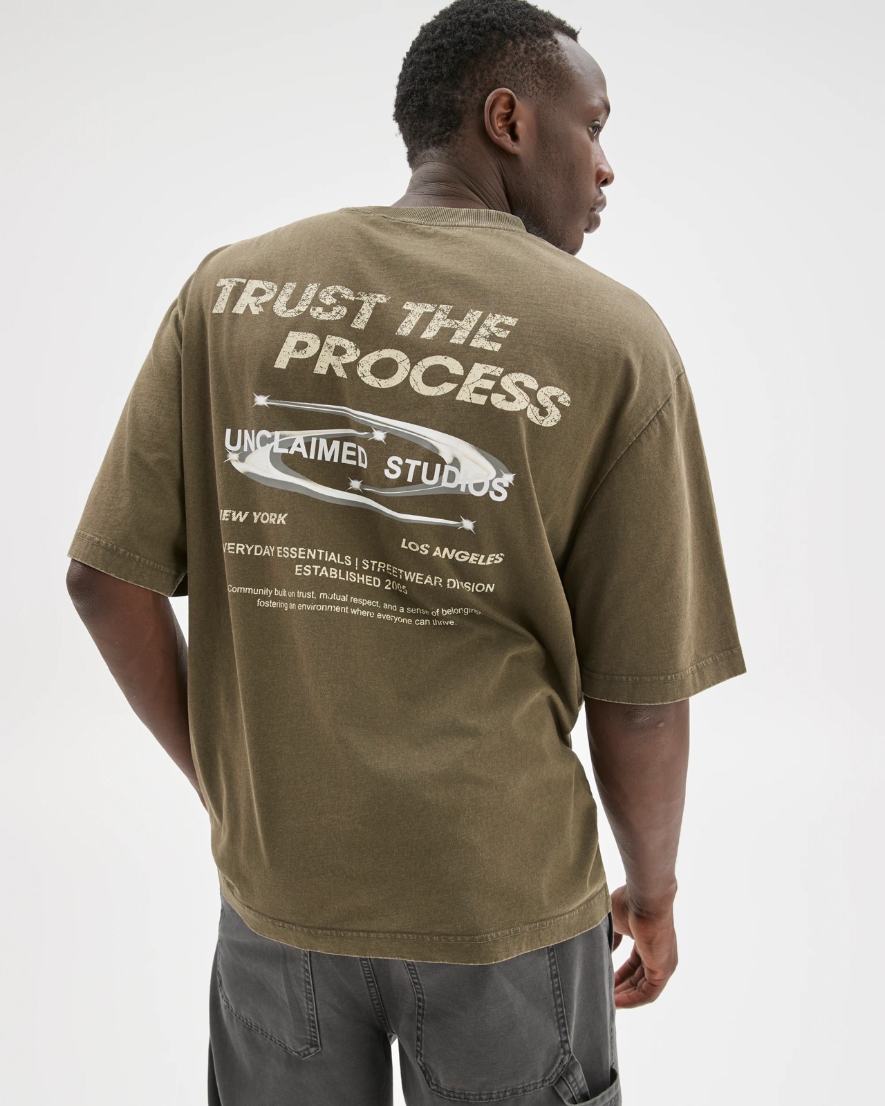 Commons Australian Cotton Boxy Fit Graphic T-Shirt - Worn Black 2 of 6