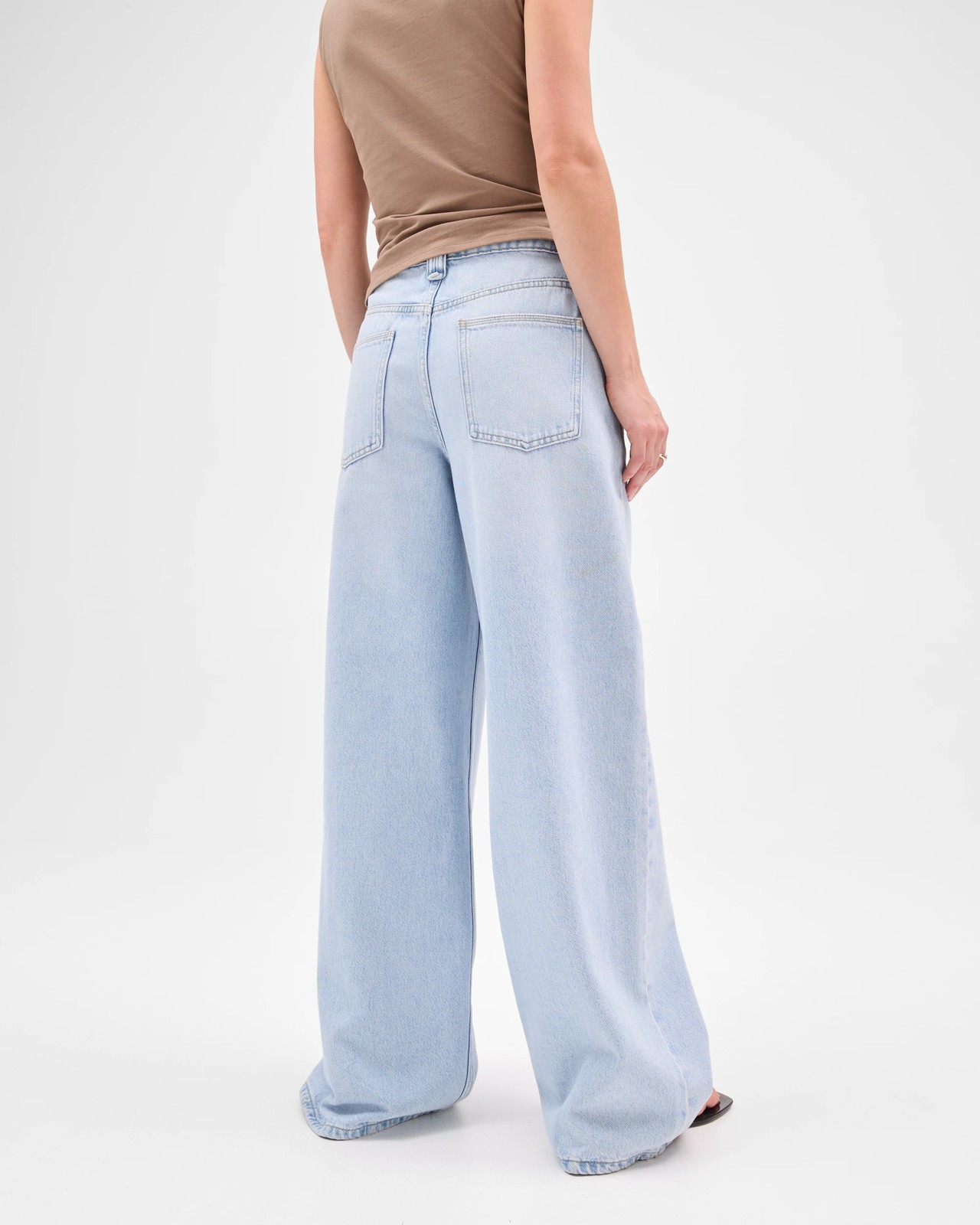 Lily Loves Australian Cotton Blend Wide Leg Denim Jeans 5 of 6