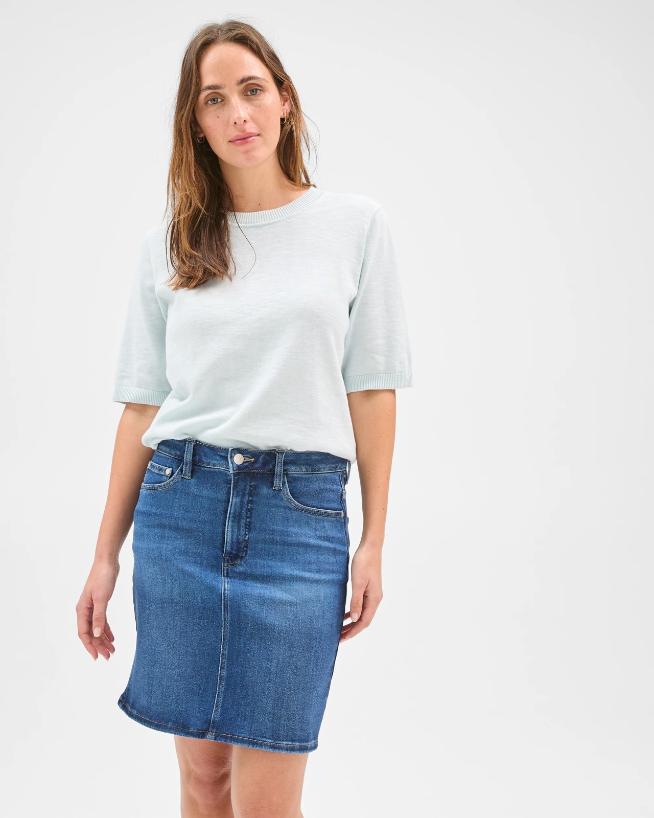 Shape Your Body Classic Mini Denim Skirt 4 of 5