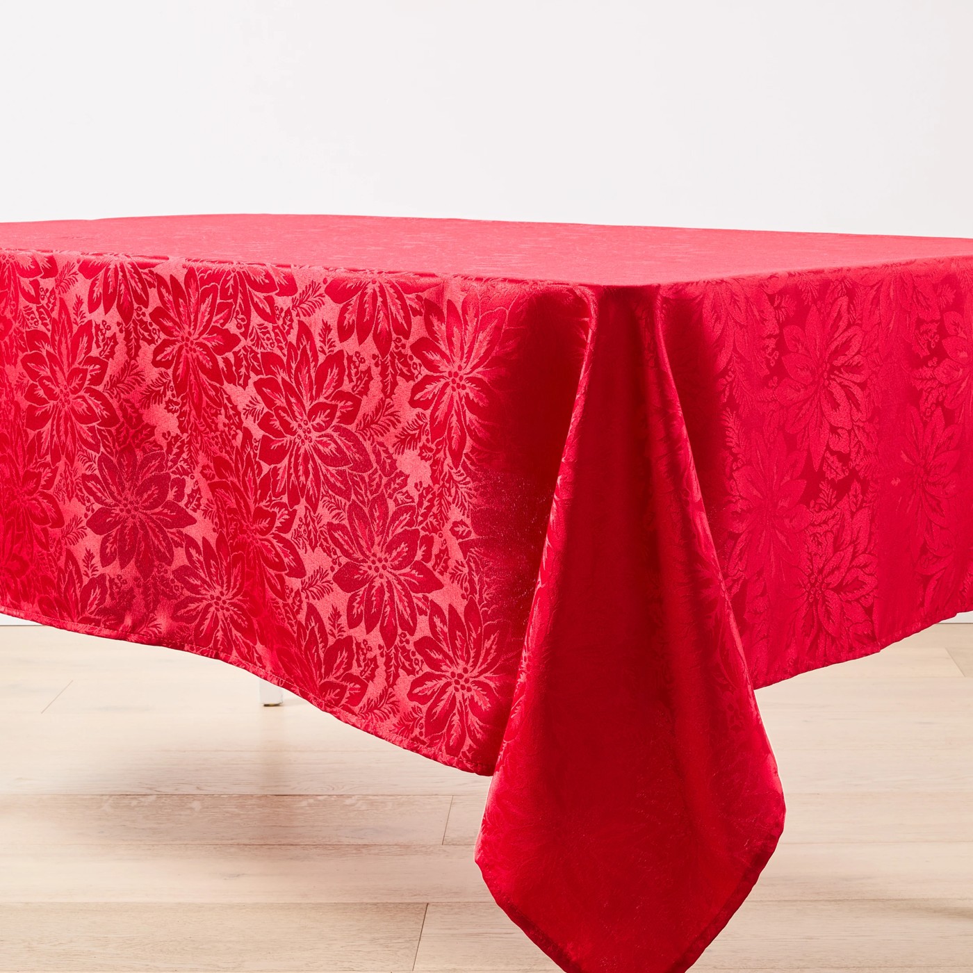 Anko Red Poinsettia Tablecloth 2 of 6