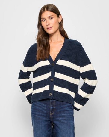 Australian Cotton Blend V-Neck Cardigan