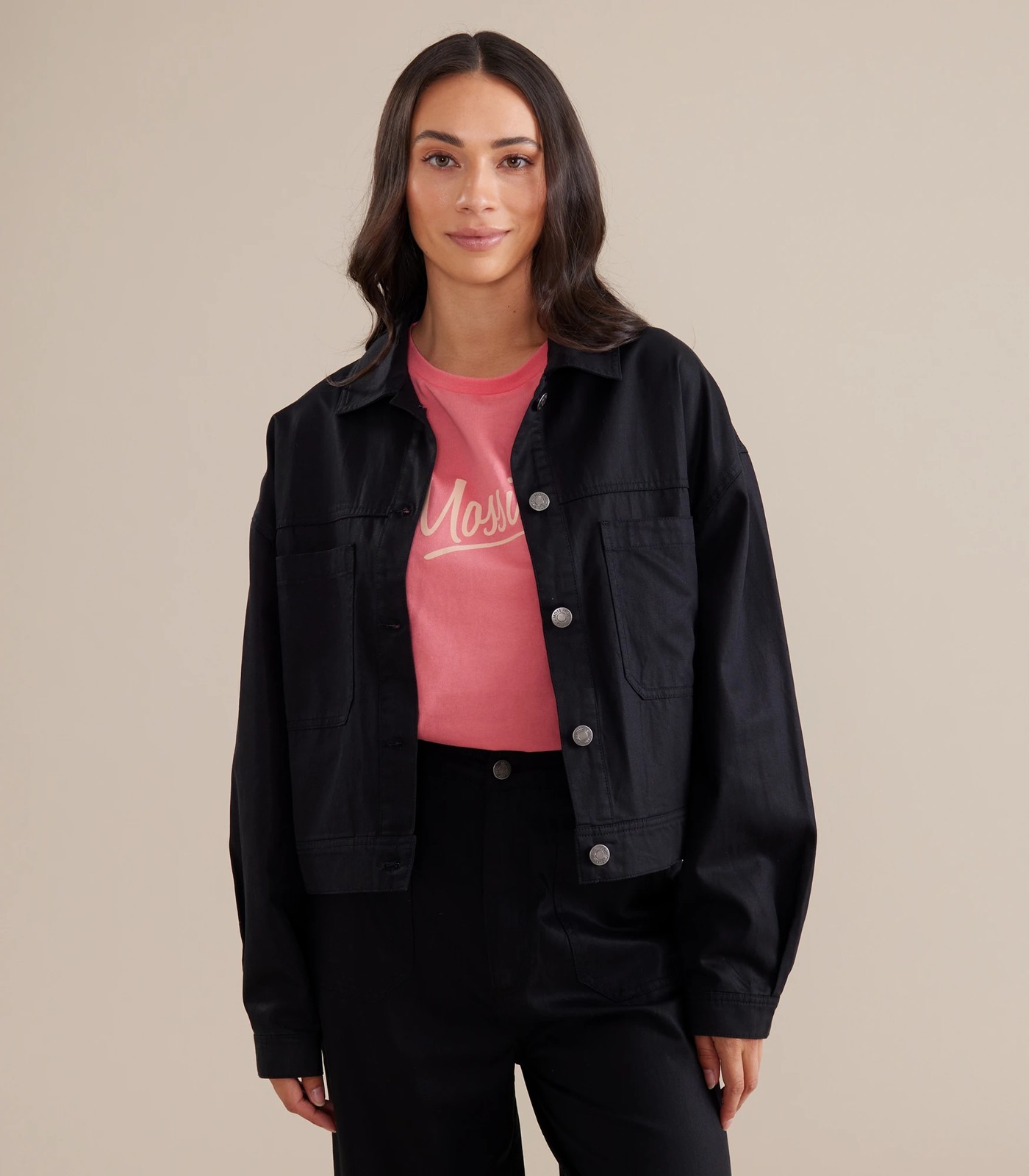 Buy the Mossimo Women Black Jacket M