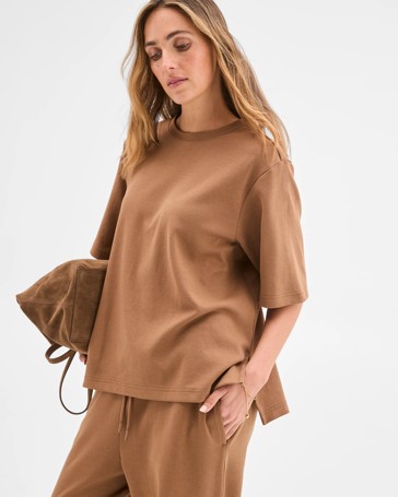 Australian Cotton Blend Oversized Interlock T-Shirt