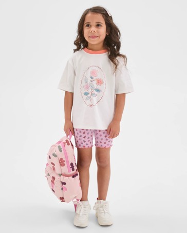 Australian Cotton Blend T-Shirt and Bike Shorts Set