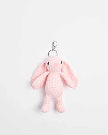 Kids Gingham Bunny Bag Charm