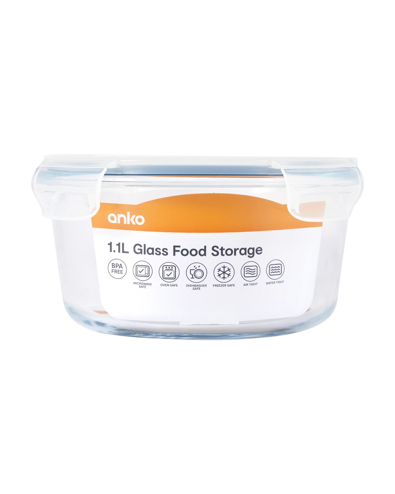 Anko 1.1L Glass Food Storage 4 of 4