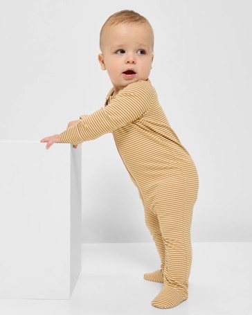 Baby Organic Cotton Print Zip Coverall