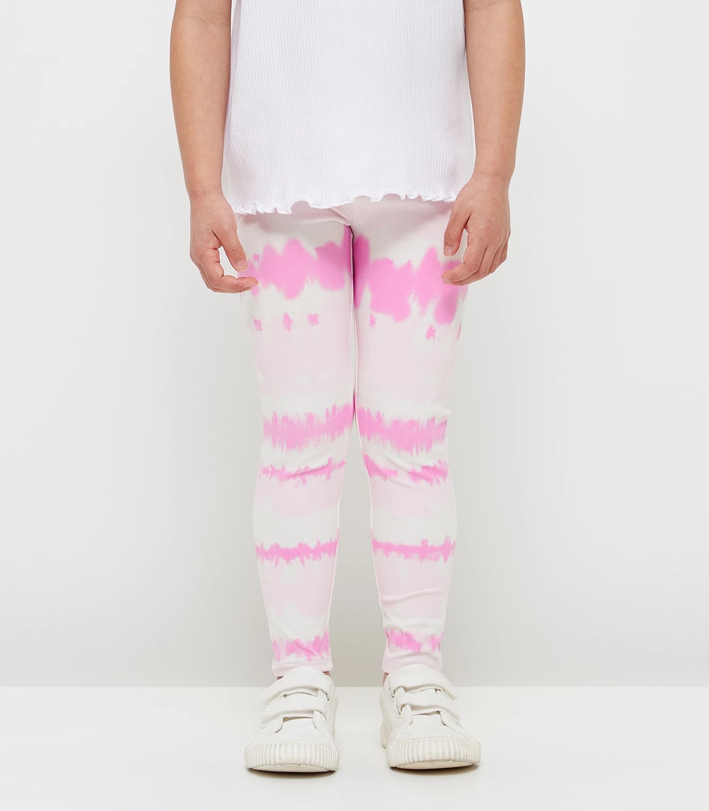 Patterned leggings - White/Tie-dye - Kids