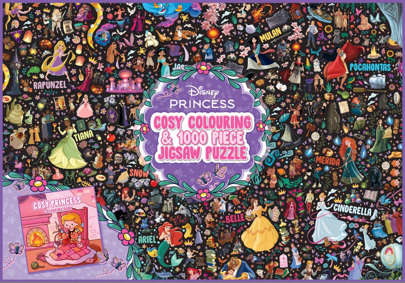 Disney Princess: Cosy Colouring Book & 1000 Piece Jigsaw Puzzle - Book 2 of 3
