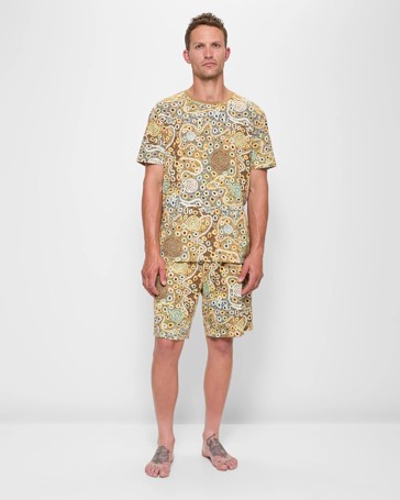 Family Matching Mens Warlukurlangu Art Cotton Pyjama Set