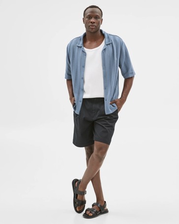 Australian Cotton Blend Knit Resort Shirt - Commons