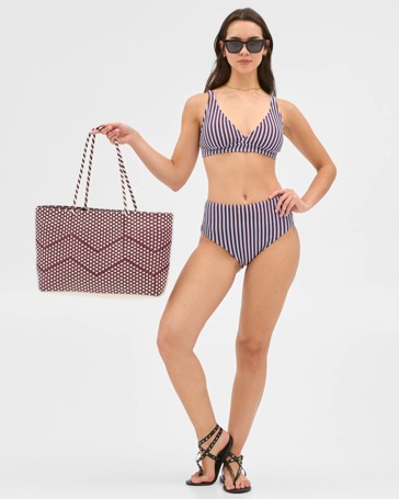 Resort Crinkle Plunge Swim Bikini Top