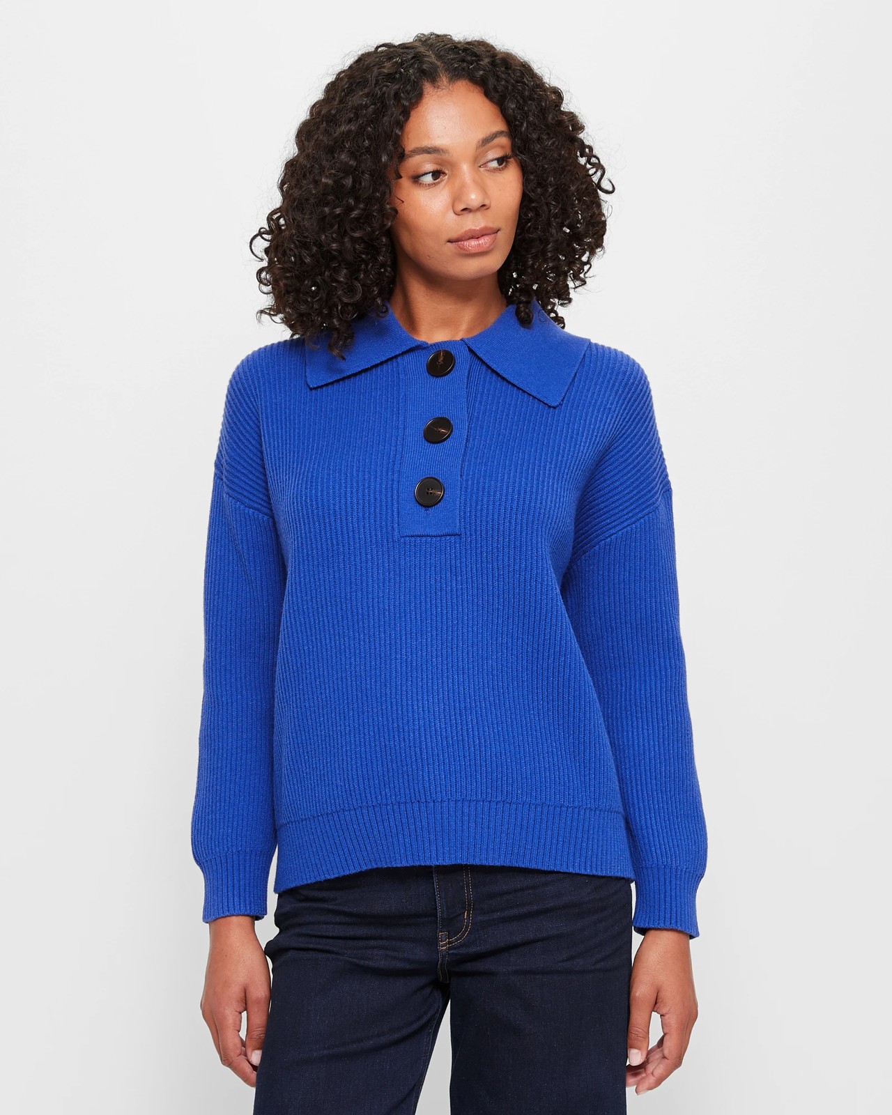 Half Button Knit Jumper Target Australia