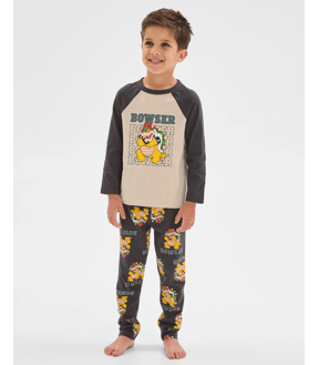 Super Mario Australian Cotton Younger Boys Knit Pyjama Set