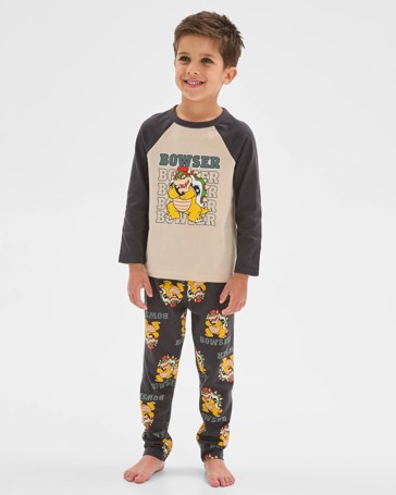 Super Mario Australian Cotton Younger Boys Knit Pyjama Set