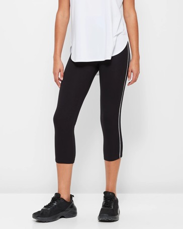 Active 3/4 Length Piped  Leggings