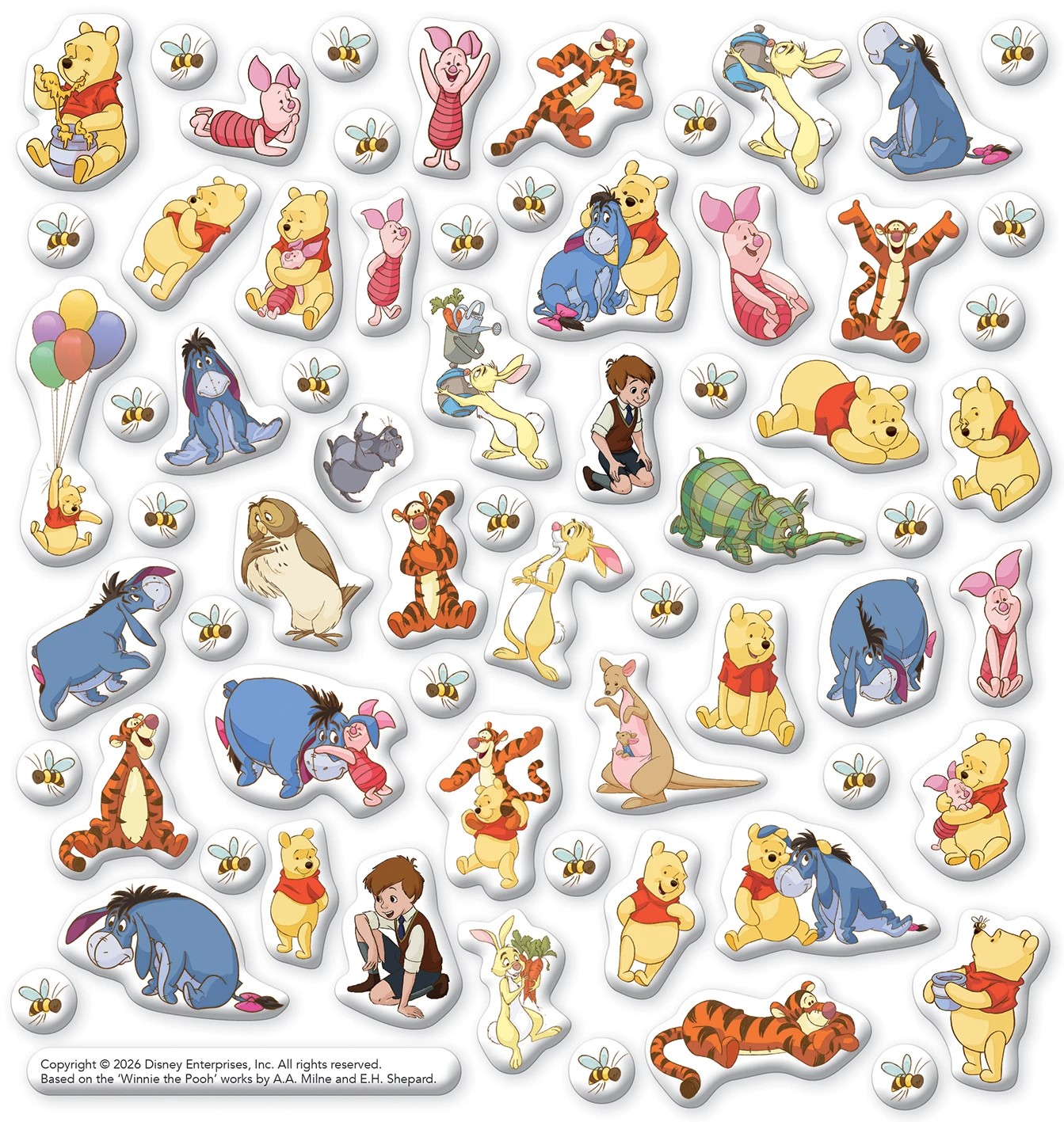 Disney Winnie The Pooh 100th Anniversary: Puffy Sticker Colouring Book 2 of 2