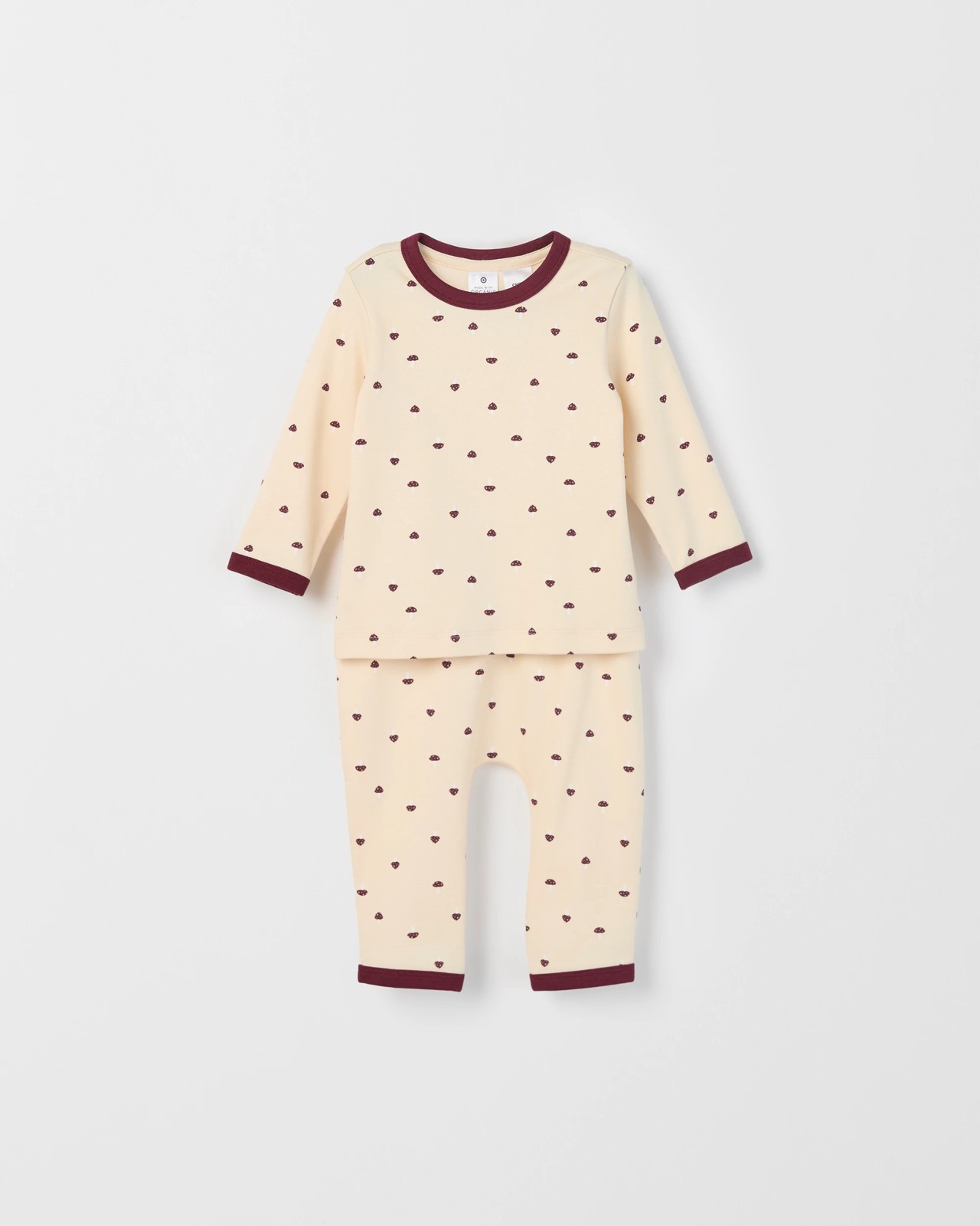Baby Organic Cotton 2 Pack Knit Pyjama Set - Mushroom 2 of 5