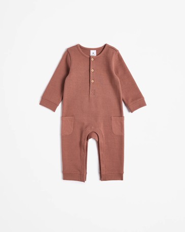 Baby Organic Cotton Waffle Coverall